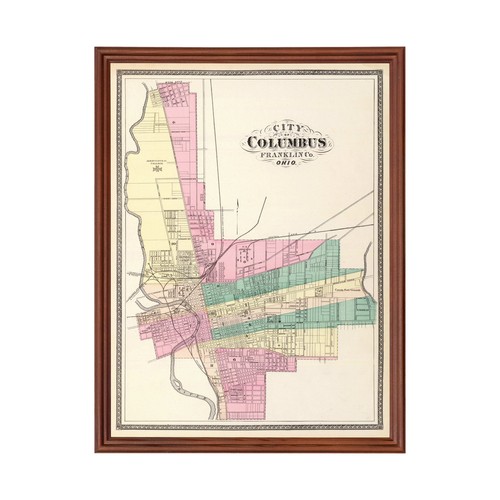 Vecchia mappa colombo oh - mappa,