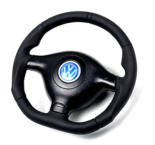 Volante pelle appiattito - in,