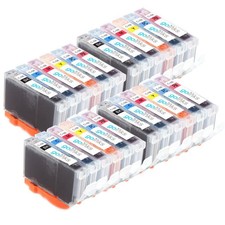 24 Cartucce d'inchiostro per rimpiazzare Canon CLI-8 Bk, C, M, Y, PC, PM non-OEM