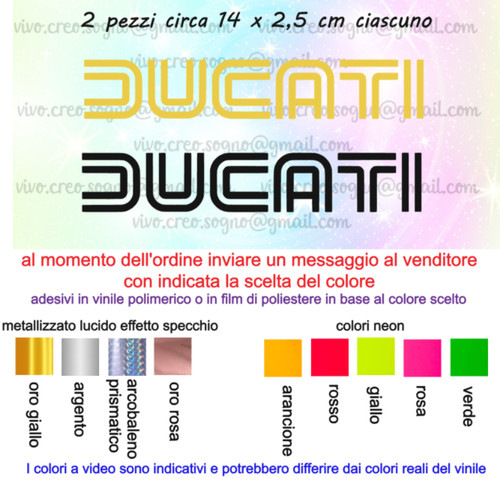 Kit adesivi coppia ducati - adesivi,