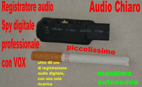 Registratore 8gb audio spy - audio,