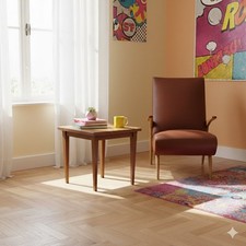 Tavolino Vintage Legno Vetro