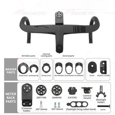 Manubrio passacavi interno carbonio bici strada 28,6mm sterzo e distanziali