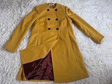 Cappotto MARELLA 100% lana vergine Made in Italy senape/ocra/giallo IT 46 UK 14