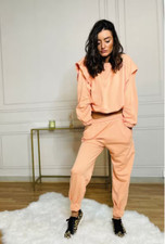 Set tuta in cotone salmone |