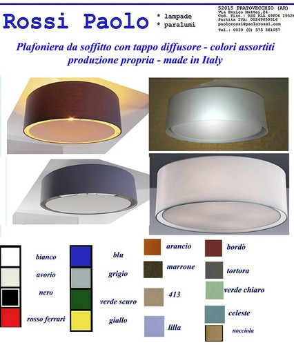 Plafoniera lampadario paralume