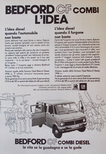 Pubblicità Advertising Werbung Italian 1977 AUTO FURGONE BEDFORD CD COMBI DIESEL
