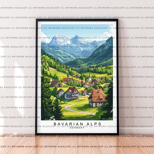 Poster paesaggio montano