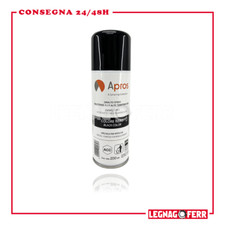 Bomboletta Spray 200 ml Apros Ritocchi Tubi Stufe Legna Pellet Colore Nero Opaco