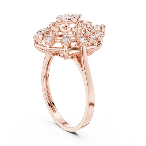 Anello con diamanti taglio