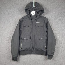 WOOLRICH Giacca Uomo M Medium Nero Bomber con Cappuccio Isolato Militare Penn Rich