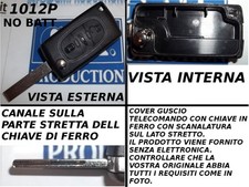 GUSCIO COVER PER CHIAVE TELECOMANDO PEUGEOT 307 207 3 TASTI SENZA PORTA BATTERIA