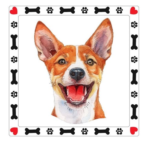 Adesivo cane basenji - adesivo, a364