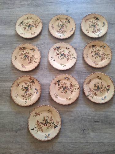Assiettes barbotine aux - 10,