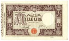 1000 LIRE BARBETTI GRANDE M MATRICE LATERALE TESTINA DECRETO 06/04/1917 BB/BB+