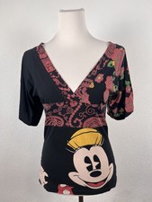 DESIGUAL MAGLIA COTONE DONNA TG. 42 WOMAN CASUAL VINTAGE T-SHIRT COTTON DISNEY