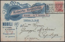 cartolina BERGAMO mobili di lusso ROBERTO BREMBILLA