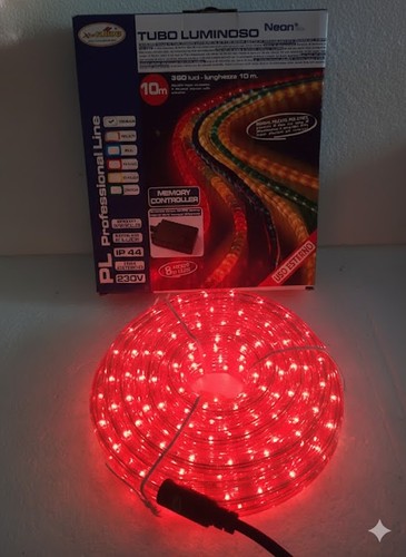 Tubo luminoso led 10m rosso - led,
