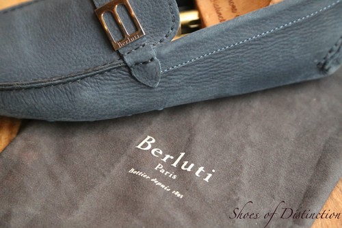 Mocassini berluti blu - mocassini, pelle