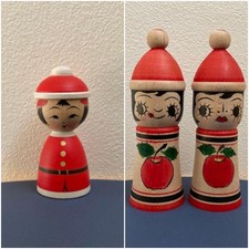 Kokeshi Babbo Natale set 3