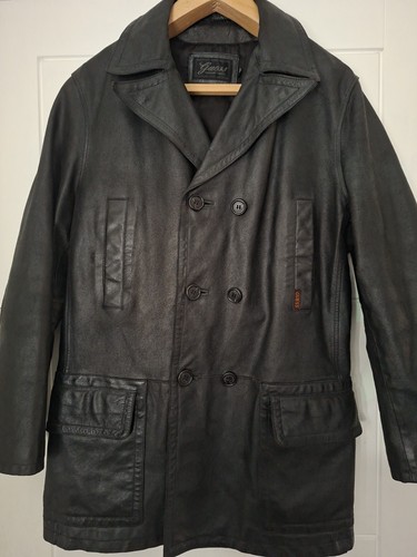 Giacca pelle nera vintage