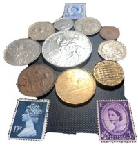 1 Medaglia  E 9 monete Inglesi