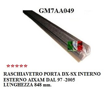 Raschia vetro porta lato - porta, dx-sx