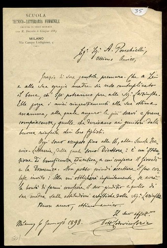Autografo storia milano - autografo,