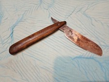 Antico Rasoio Manico Legno