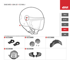 GIVI GUANCIALI GUANCE per CASCO MINIJET 10.7 BOBBER TG L (2 bottoni 2013)