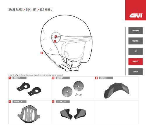 Givi guanciali guance - givi, per