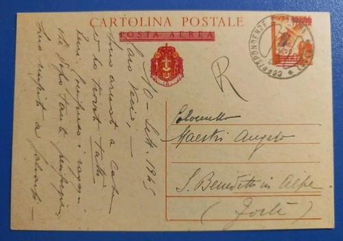 1945 intero postale lire 20 - lire, 1,20