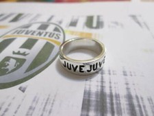 JUVENTUS calcio anello in Argento massiccio 925- produzione artigiana