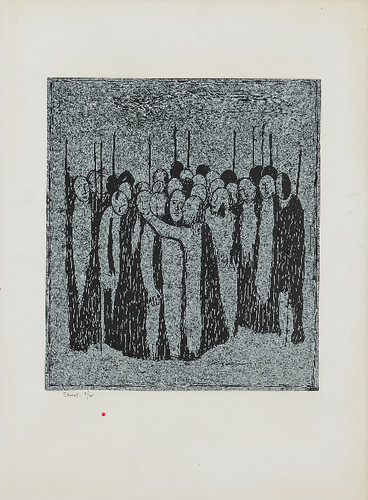Felice casorati litografia - casorati, su
