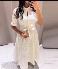 ZARA ABITO CAMICIA RICAMATO