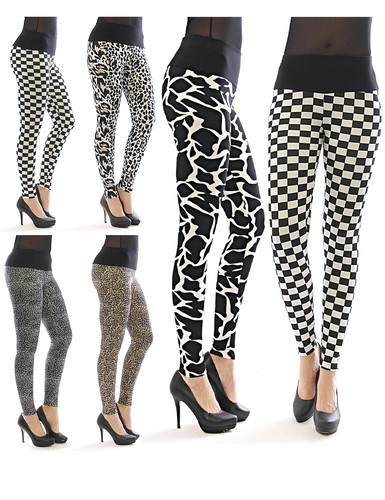 Leggings donna vita alta lungo