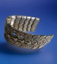 Bracciale in argento e pelle