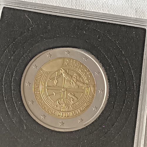 Moneta euro vaticano - 2, anno