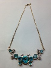 Collana ottone con strass - in,