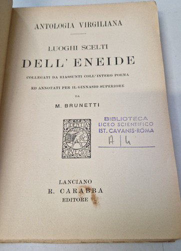 Luoghi scelti dell eneide - dell'eneide, m