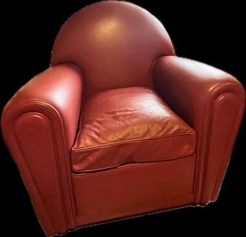 Poltrona pelle rossa 1 - in,
