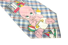 Cravatta in seta ROGER CONIGLIO BAMBINO HERMAN Made in Italy F84018