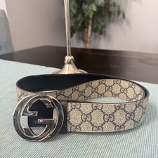 Cintura Gucci Monogram Beige e