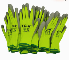 20 Paia Guanti da Lavoro Poliuretano verde guanti di sicurezza leggeri e durevol