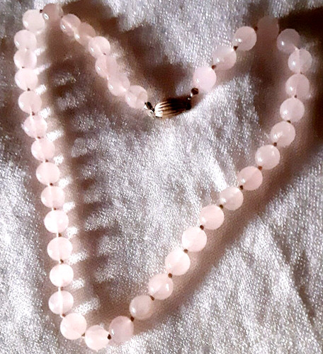 Collana quarzo rosa anni - quarzo, anni'80