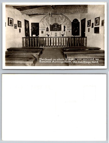 Rppc ramona marriage chapel - rppc, ramona's
