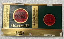 Confezione vuota sigarette vintage anni 40 Repro Green Lucky Strike TOBACCO