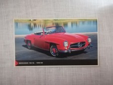 AUTO D'EPOCA "MERCEDES 190 SL"  SU CARTONCINO misure: cm.17 x cm.9,5