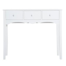 HOMCOM Consolle da Ingresso Moderna con 3 Cassetti in MDF 100x32x85 cm Bianco