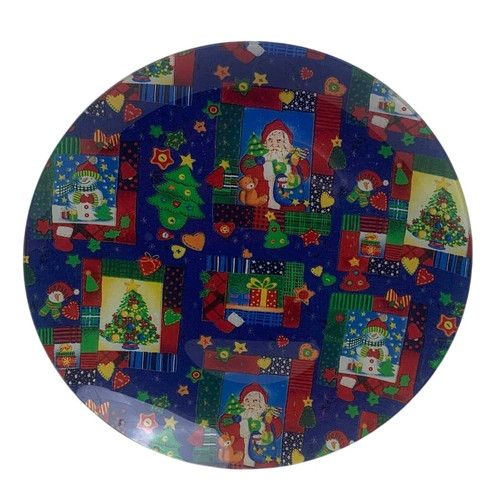 Piatto vetro tessuto decoupage